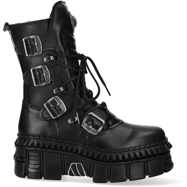NEW ROCK ニューロック M-WALL373-S3 ブーツ Amazon.com | New Rock Boots WALL373-S3 Unisex Metallic Black